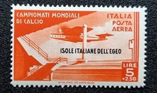 1934 Egeo MNH 5 lire + 2,50