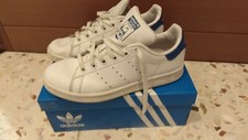 Scarpe adidas Stan Smith ragazzo /a sneakers bianche blue  36 2/3 cm 23 unisex