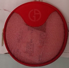 GIORGIO ARMANI GA POCHETTE POUCH CLUTCH BORSETTA TROUSSE BEAUTY CASE ROSSO 14 CM
