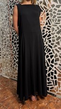 Maxi abito nero senza maniche