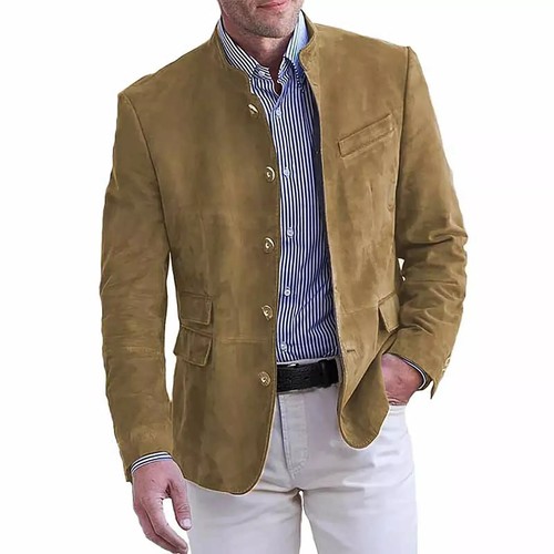 Blazer uomo pelle scamosciata