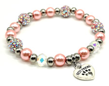 Bracciale elastico cuore - cuore, 8"