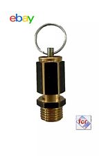 VALVOLA DI SICUREZZA 1/4" 8 BAR PER COMPRESSORE CON BLOCCO E ANELLO SCARICO MAN.