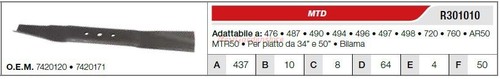 Lama mtd trattorino - trattorino, tagliaerba