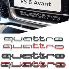 Per Audi A3 A4 RS4 Auto Front Head Griglia Emblema Quattro Distintivo Adesivo ABS
