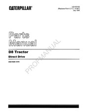 Catalogo ricambi trattore Caterpillar Cat D8H trazione diretta manuale ser 22A1026-1370