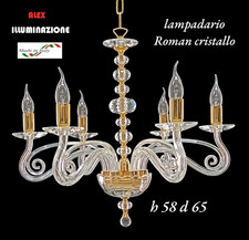 LAMPADARIO CRISTALLO 5 LUCI