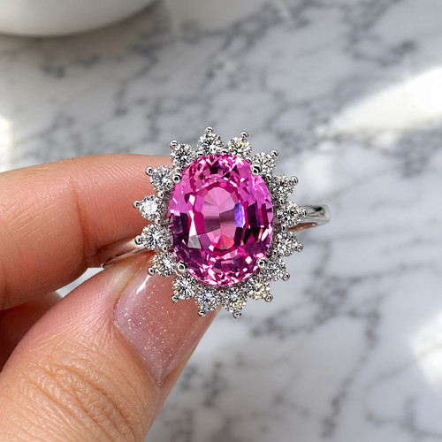 Anello moglie zaffiro rosa - anello,
