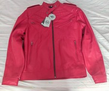 Giacca Rossa di vera pelle da