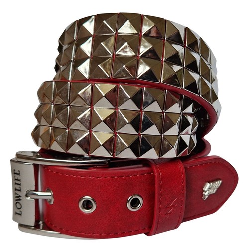 Cintura pelle con tripla - con,