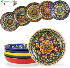 Set di 6 Piatti Fondi, Piatti per Pasta/Spaghetti, Ciotole per Pasta/Rame, Cioto