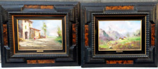 -ATHOS BRIOSCHI COPPIA DI VEDUTE IN CORNICI ORIGINALI ANNI '40