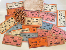 TOMBOLA PRIMI 900 23 CARTELLE CON CITAZIONI 87 PEDINE NO TABELLONE