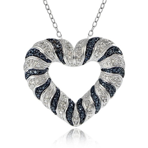 Collana cuore onda diamanti