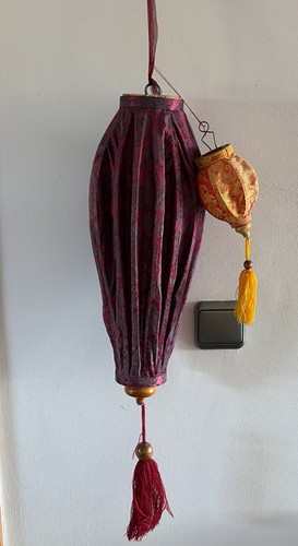 Lampada asiatica tessuto - lampada,