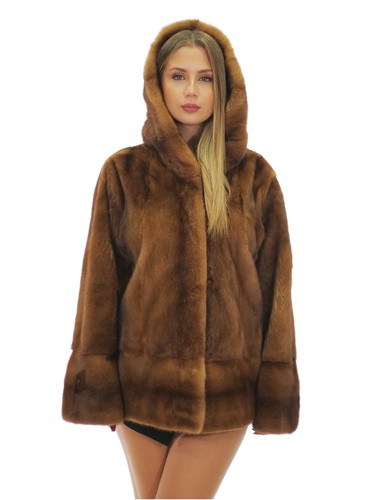 Cappotto visone gold - , pelle