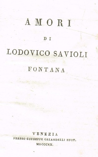 Amori lodovico savioli - amori,