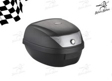 bauletto universale scooter moto 28 litri con riflettore bianco trasparente c...