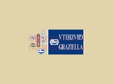 GRAZIELLA CARNIELLI ADESIVI BICICLETTA BLU STICKERS