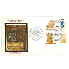 The Golden Series 226 Ersttagsbrief Sankt Benedikt von Nursia Vatikan 21.03.1980