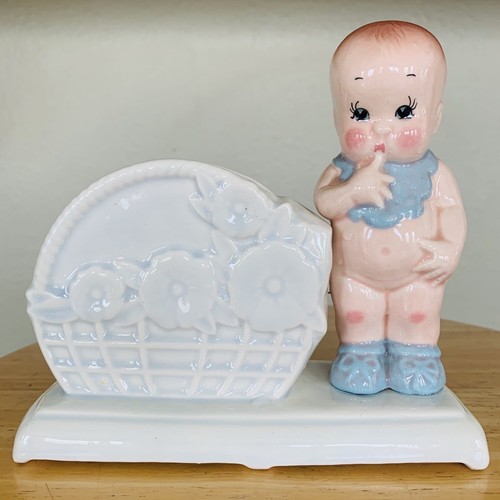Fioriera vintage blu bambino