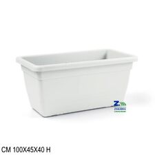 FIORIERA VASO ANTHEA RETTANGOLARE COLORE BIANCO CM 100X45X40 H PER ESTERNO