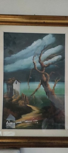 Romano mussolini paesaggio - romano,