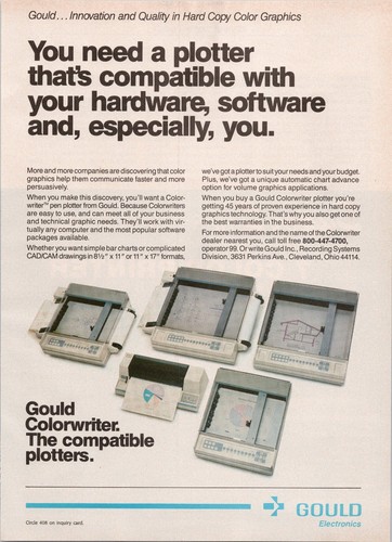 Gould colorwriter plotter - gould,