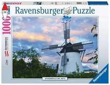PUZZLE PAESAGGI RAVENSBURGER MULINO A VENTO VICINO A RETZ 1000 PZ