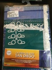 Tenda tendone da sole 150x300 cm ganci in plastica 100% cotone coprente SanDiego