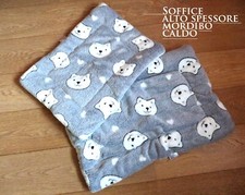 Coperta cane tappetino tappeto in PILE CALDO CANE GATTO ANIMALE imbottito
