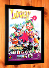 1996 Le avventure di Lomax PS1 raro piccolo poster/pagina pubblicitaria vintage incorniciato