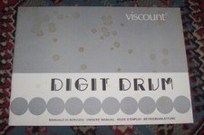 VISCOUNT DIGIT DRUM Original Owner's Manual Manuale d'Uso Bedienungsanleitung