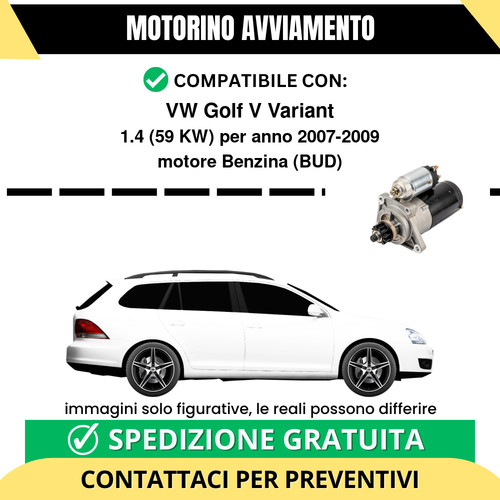 Motorino avviamento golf - vw,