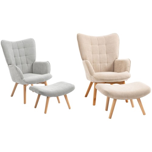 Homcom poltrona moderna - poltrona, con