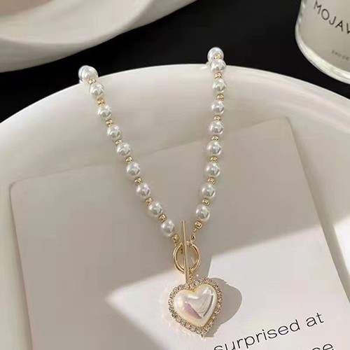 Collana perle per cuore - perle,