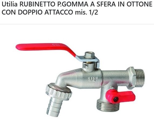 Rubinetto sfera ottone - sfera, 1/2