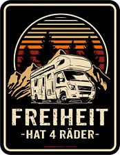 divertenti cartelli caravan - la libertà ha 4 ruote - regalo compleanno targhetta latta