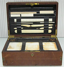 antico vecchio SCRITTOIO DA VIAGGIO 1872 PARKINS & COTTO Oxford London scrivania