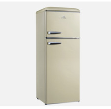 FRIGORIFERO BEIGE VINTAGE RETRO' CREMA DOPPIA PORTA 220LT CONGELATORE