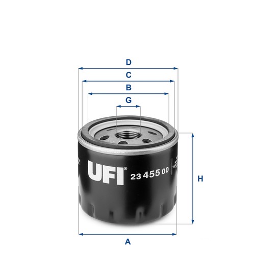 Filtro olio ufi - olio, per