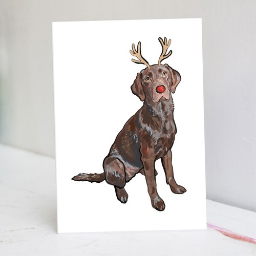 Biglietto natale labrador - natale,