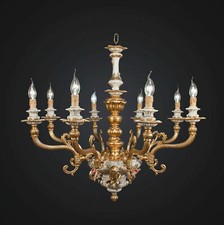 Lampadario classico ottone oro