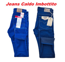 Jeans Uomo Caldo Termico Imbottito Tg.44/64 Regular Fit