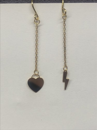 Orecchini cuore fulmine - orecchini, e