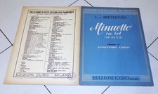Spartito Beethoven MINUETTO IN SOL Op. 49 n 2 - 1955 PIANOFORTE Alessandro Longo