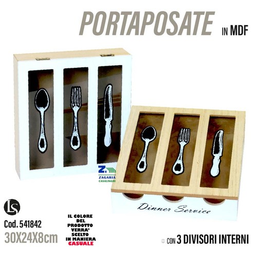 Portaposate mdf con 3 - in,