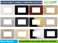 PLACCHE SLIM TECNOPOLIMERO 3 4 6 MODULI COMPATIBILE BTICINO AXOLUTE VARI COLORI