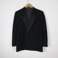 Giacca Valentino Uomo Taglia 54 Lana Nero Man Casual Comodo Elegante