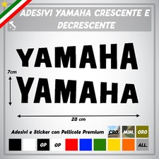 ADESIVI SOTTOPEDANA SCRITTA YAMAHA CRESCENTE T-MAX TMAX COLORE NERO + OMAGGIO 